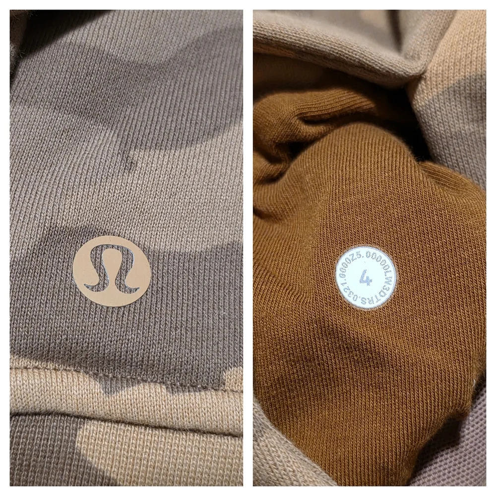 lululemon Scuba Crew Heritage 365 Camo Beige Size 4 - Picture 3 of 5